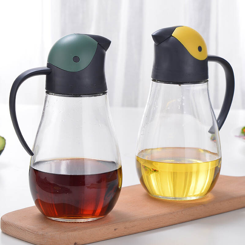 Bình Đựng Dầu Bằng Thủy Tinh Với Nắp Mở Tự Động Lock&Lock 550Ml - 3 Màu (Xanh Lá Cây, Tím, Vàng) - CKO201 image number null